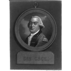  British General Thomas Gage (1719 2 April 1787)