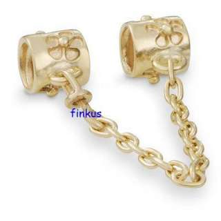 GOLD PLATED CHAIN BEAD threaded fit EUROPEAN BRACELETS  