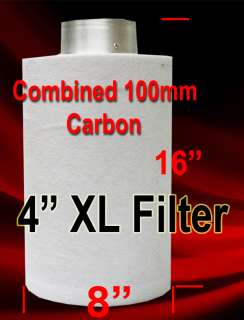 in Inline Carbon Actived Filter XL 100MM 16x8 4 X3019  