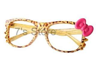 Hello Kitty Costume Bow Glasses Frame No Lenses Women Girl Fashion 
