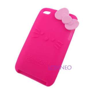 Hello Kitty Silicone Case Cover iPod Touch 4 4G Magenta  
