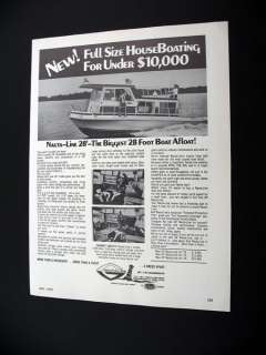 Nauta Line 28 ft Houseboat Boat 1970 print Ad  