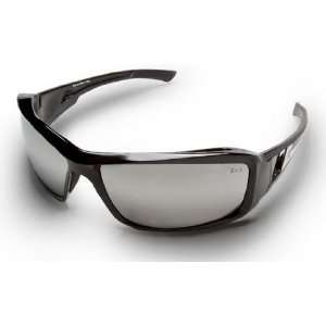   Eyewear XB117 Brazeau Safety Glasses Black Frames Silver Mirror Lens