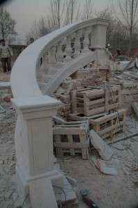 GREAT CARVED SANDSTONE OR MARBLE BALCONY RAILINGS SH1  