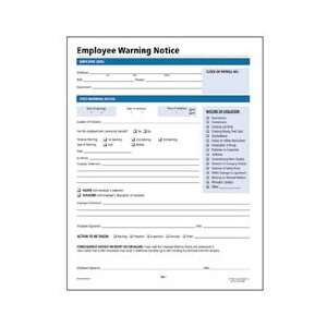  Employee Warning Notice Form, 11 x 8 1/2, 50 Per Pack 