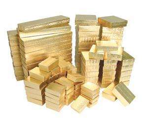 100 ASSORTED COTTON FILL MIX SIZE JEWELRY GIFT BOXES~  