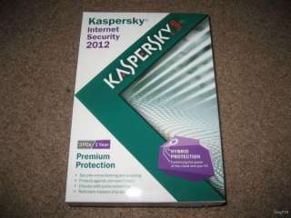 NEW KASPERSKY INTERNET SECURITY 2012 3 PCs PROTECTION Anti Virus/Spam 
