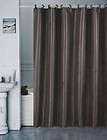 Hookless White/ Brown Fabric Shower Curtain with Peva Liner RBH40ES305 