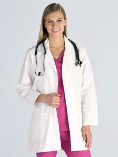   73493 The Classic 33 Womens Brushed Lab Coat XS 2XL WHITE  