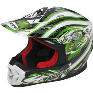  XP910 Motocross/Off Road/Dirt Bike Motorcycle Helmet   Green / Medium