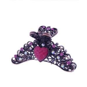    Antiqued Metal Heart Hair Claw Clip (Hair Jewelry) Jewelry