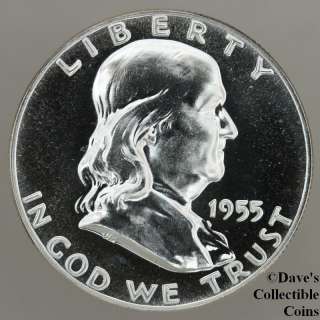 1955 Gem Proof Franklin Silver Half Dollar US Coin  