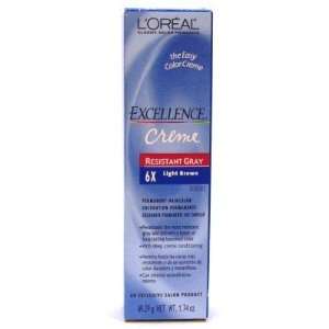  LOreal Excellence Creme Resistant # 6X Light Brown 1.74 