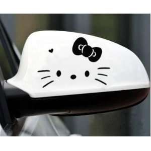  Hello Kitty (Black/bow) Decals (1 Pair) Car Laptop Skin 