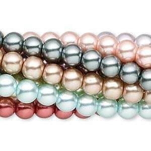 Glass Pearls Bead Assortment 6mm Round Jewelry Making  