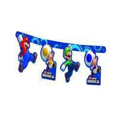 Super Mario Bros Wrapping Paper  2 sheets & 2 tags  
