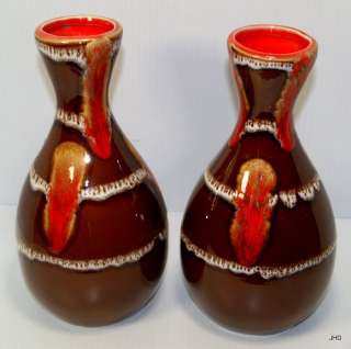 Lava 10 Chalvignac Quebec Art Pottery Vases Mid Century Danish 