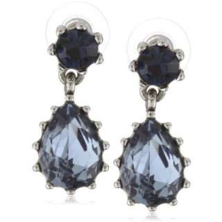 Betsey Johnson Iconic Blue Crystal Tear Drop Earring   designer 