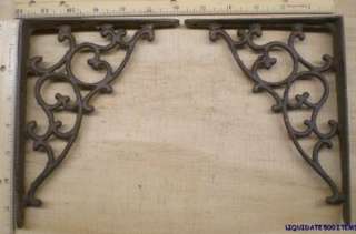 Rustic ornate SHELF BRACKETS 2nds CORBEL 5.5x7.5 cast iron Door 