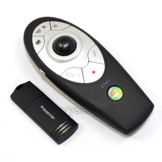 USB Wireless Presenter Remote with Green/Red Optical Laser and Memory 