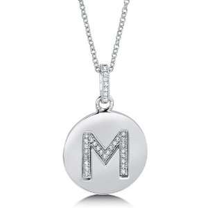   Initial Letter M Pendant Necklace   Unisexs Necklaces Jewelry