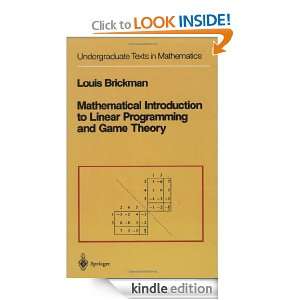 Mathematical Introduction to Linear Programming and Game Theory 
