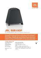 jbl studio 150p powered subwoofer one subwoofer cable spec sheet