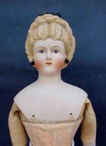   REPRODUCTION PARIAN SHOULDER HEAD DOLL PIERCED EARS BY EMMA CLEAR 21IN