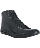 style #308188801 AMQ Collection black leather Tendon Mid sneakers