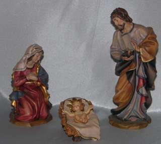 NEW Nativity Scene Jesus Mary Joseph 13cm Lepi wood  