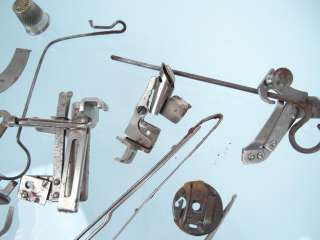 Old Antique Vintage Singer Treadle Sewing Machine Parts Attachments 
