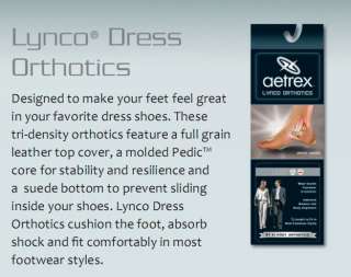 Aetrex Lynco Dress Orthotics Insole   All Style/Size  