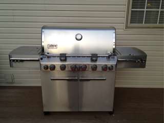   Weber S 670 Stainless Steel Propane Outdoor Grill w/2 Tanks and Cover