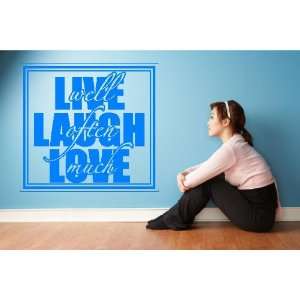 Vinyl Wall Decal   Live Love Laugh   selected color Dark Green   Want 