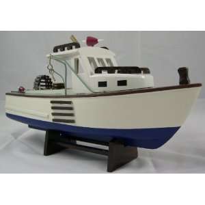    Replica of New England Lobster Boat with Stand