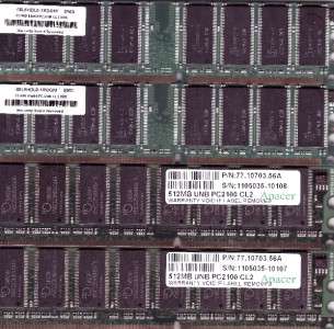 Assorted Memory 512MB DDR Memory/RAM (20 Sticks)  