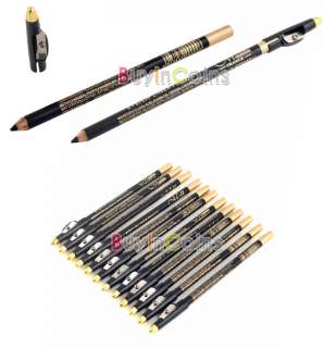 Black Waterproof Eyeliner Eyebrow Pencil with Sharpener  