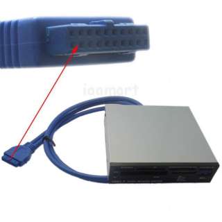 20 Pin Usb 3.0 Internal All In 1 Card Reader/Writer+1 port Hub 