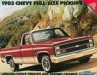 1983 Chevrolet Pickup Truck 16 Page Brochure  Full​ Size Pickups 