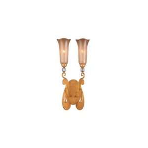  MILANO 2LT WALL SCONCE GOLD LEAF