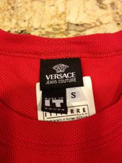 VERSACE JEANS COUTURE * MENS RED SHIRT * RUNWAY * Size Small  
