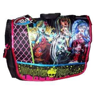  Monster High Skull Goth Large Messenger Bag Tote 16 NEW 