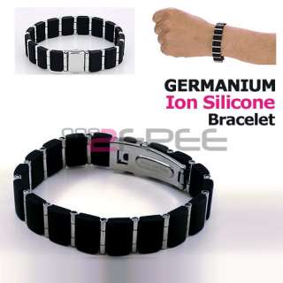 Men Power Ion Titanium Germanium Bracelet Balance Black  