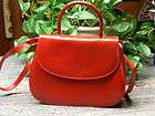 Lord & Taylor Red Leather Purse / Handbag Made in Italy  Excellent 