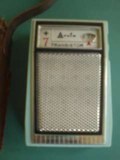 Vintage Retro Transistor Radio With Case