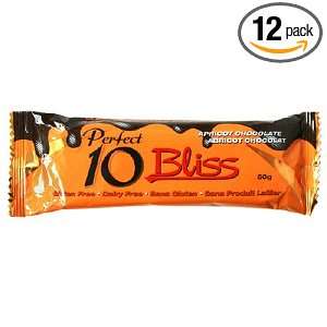 Perfect 10 Natural Energy Bar, Apricot Chocolate Flavor, 50 Gram Bar 