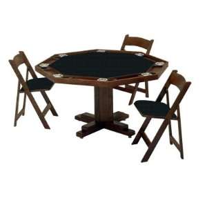  Kestell 52 Pedestal Base Spanish Oak Poker Table with 