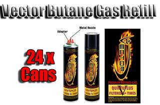   Cans) 10.6 oz Vector Quintuplus Premium 5x Filtered Butane Gas Refill