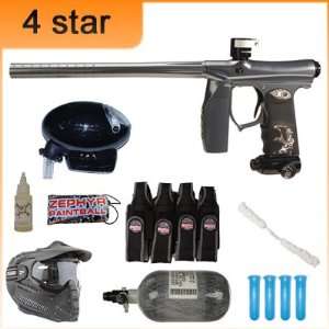  Invert Mini 4 Star Nitro Paintball Gun Package   Titanium 