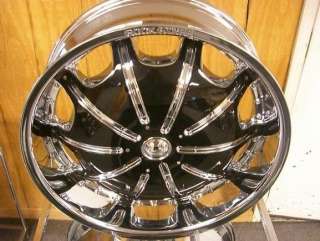 24 INCH RIMS AND TIRES WHEELS ROCKSTARR CHROME 557 PACKAGE  